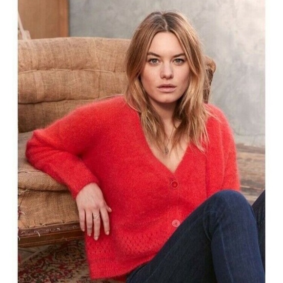 Sezane Sweaters - Sezane amara cardigan in red size small